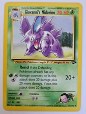 Pokémon TCG Vintage 2000 Giovanni's Nidorino Uncommon Gym Challenge 45/132 LP picture