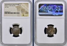 Ancient Macedon Greece 359BC-336BC NGC Genuine Coin Philip II Apollo Youth Horse picture