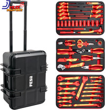 Electrician Insulated Tool Set 50-Piece 1000V Insulated Tool Kit with a Rolling picture