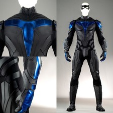 Night Superhero Blue Wing Costume Cosplay Full Set Top Version picture
