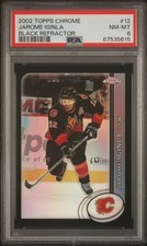 2002 Topps Chrome Hockey - Jarome Iginla #12 - Black Refractor /100 - PSA - /100 picture