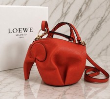 Authentic Loewe Elephant Mini Bag Red Leather Crossbody Shoulder Bag Rare Piece picture