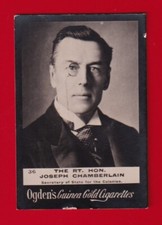 JOSEPH CHAMBERLAIN 1909 OGDEN'S GUINEA GOLD CIGARETTES VG-EX+ NO CREASES  picture