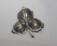 Beautiful Vintage Mid-Century Sterling Silver Clover Brooch by JewelArt picture