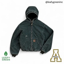VTG 90s Carhartt J06 HTG Jade Green Bomber Jacket Union USA Made us sz M MOS picture
