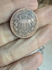 1864 Two‑Cent Piece • FULL DATE • Civil War Era U.S. Type Coin • Early Copper picture
