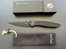 Pro-Tech Avalon PN1103 Peace Neighbor MagnaCut Black DLC Manual Knife USA picture