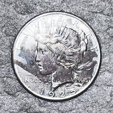 1925 Peace Silver Dollar $1 Philadelphia 90% Silver Original Dark Toning picture