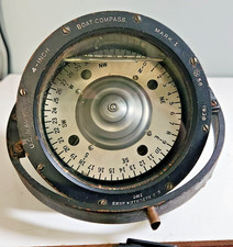 1938 Pre WWII U.S Navy Mark I 4'' Boat Compass E.S. Ritchie & Sons Nauttical picture