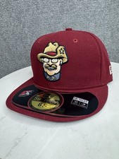 Men's New Era Red Frisco RoughRiders Team Alternate 59FIFTY Sz 6 3/4 picture