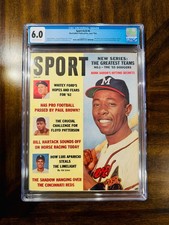 1962 June SPORT Magazine CGC 6.0 Hank Aaron Braves Vintage Newsstand picture