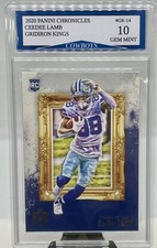 2020 Panini Chronicles CeeDee Lamb Rookie Gridiron Kings Card #GK-14 Graded 10 picture
