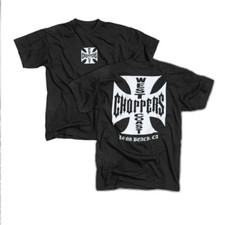 West Coast Choppers Cross Logo Tee Motorcycle Biker Shirt 2 Sided Print picture