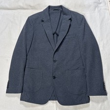 01. ALGO Knit Blazer Sz Sm Short Dark Gray Unlined Stretch Pockets Career Office picture