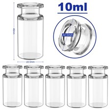 1000pcs 10mL Clear Headspace Vial 20mm Crimp Top Glass Bottle Flat Bottom picture