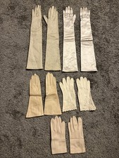 Lot Of 5 VTG 1950’s 60’s Evening  Gloves Pinkham Germaine Bouche Saks 7/7 1/2 picture