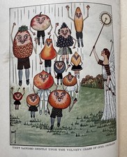Rare 1924 Folksy Fruits T. Benjamin Faucett Antique Illustrated Children’s Book picture