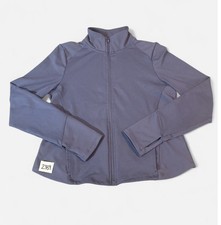 Women’s EUC Danskin Blue Buttery Soft Zip Up with Thumb Holes Size Large picture
