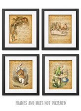 Alice In Wonderland - Set of Four Prints (11x14) Unframed - Great Gift Under $25 picture