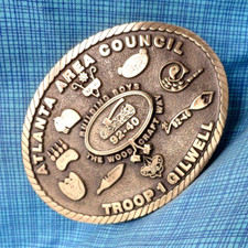 BSA Atlanta Area Council Belt Buckle # 66 Gilwell Woodbadge Vtg CC       .SHY478 picture