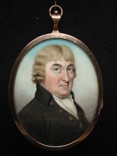 Two-sided Portrait Miniature Of Man And Woman, ca. 1800-1850 picture