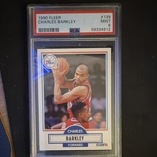 Fleer 1990 Fleer Charles Barkley #139 PSA 9 Philadelphia 76ers Basketball picture