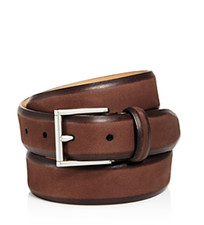 Cole Haan Hand-Burnished Brown Nubuck Leather Belt - size 32 - retail $80 picture