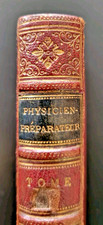 Antique Physics Book 1853 Physicien Preparateur Scientific Instruments Leather  picture