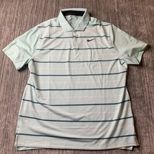 Nike Tiger Woods Polo Shirt Mens Large Golf Dri-Fit Jade Green DR5318-346 picture