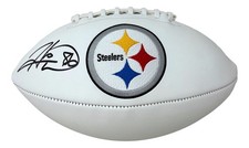 Hines Ward Signed Pittsburgh Steelers Logo Football BAS picture