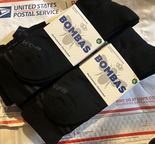 Lot Of 10 Pairs NEW Bombas Solid Calf Socks Honeycomb Arch Support Black Size XL picture