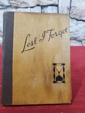ANTIQ 1930 Handmade Leather & Wood Address Book 