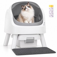 Open-Top Self Cleaning Cat Litter Box with Trash bags and Mat  picture