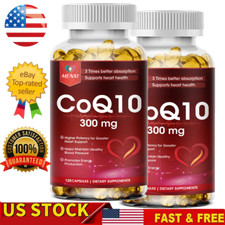 2 Packs CoQ-10 300mg-120 Softgels Coq10 Co Q10 Coenzyme Heart Support NON GMO picture