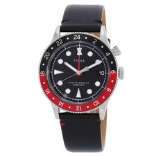 Timex TW2W22800 Waterbury Traditional Quartz Black Dial Coke Bezel Men's Watch picture