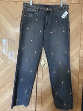 ISABEL MARANT Straight Leg Jeans in Grey/ NWT SZ 12 FR44, MSRP $1210 picture