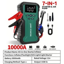Car Jump Starter with Air Compressor 150PSI 10000A 12V Car Jump Box LED Display picture