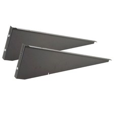 Pair Penn Elcom R1195K Rack Mount Shelf Support Black Powder Coated Steel picture