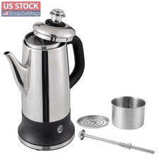 US Stock KFFKFF 12-Cup Electric Percolator, Stainless Steel Coffee Maker picture