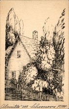 Fiddletown CA Isaac Cooper home Lockwood Pen Prints c1940s-50s Vintage Postcard picture