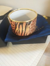 Halcyon Days rare multi animal print Motif Bangle Bracelet never worn picture