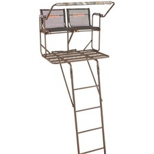 Guide Gear 17' Full Platform 2 Man Ladder Tree Stand Mossy Oak Country Roots picture