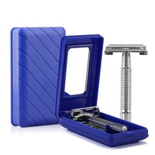 CLASSIC METAL STEEL STRAIGHT EDGE SAFETY RAZOR TWIST OPEN DOUBLE EDGE picture