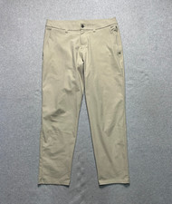 Lululemon ABC Slim Fit Trouser Pants Mens 32 X 28 Khaki Warpstreme Chino Stretch picture