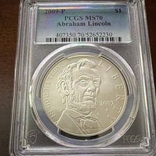 2009-P Abraham Lincoln Commemorative 0.9 Silver/Clad $1 PCGS MS70 picture