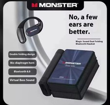 Monster AC530 Open Ear Buds 2026 Headphones Bluetooth w/ Dual-Fold Design, Navy picture