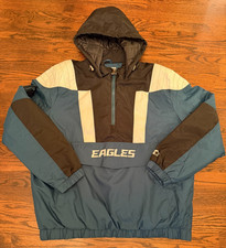 NWOT Green/Black/ White Starter Philadelphia Eagles NFL Parka Jacket Lined XL picture