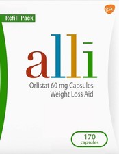 Weight Loss Diet Pills, Orlistat 60 mg Capsules 170 Count Refill Pack EXP 10/27 picture