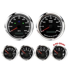 W PRO 6 Gauge Set 85mm GPS Speedometer 160 MPH Turn Signal High Beam Waterproof picture