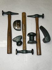 🇺🇸 VINTAGE CRAFTSMAN 7 PIECE AUTO (3) BODY HAMMER AND (4) DOLLY SET picture